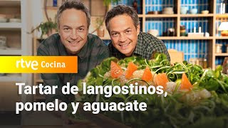 Receta de tartar de langostinos, pomelo y aguacate - Menudos Torres | RTVE Cocina