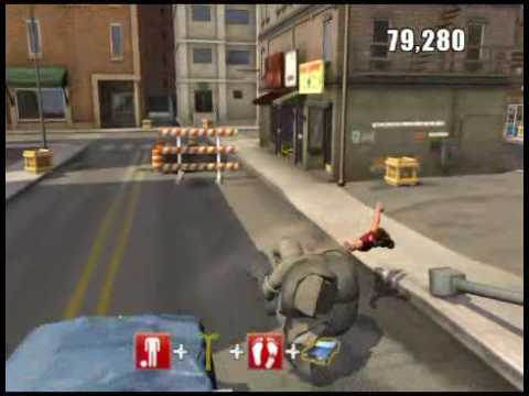 guy on craper gets  hit