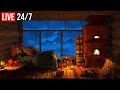 🔴 Deep Sleep Instantly - Relaxing Blizzard, Snow Storm, Cozy Fireplace  - Live 24/7