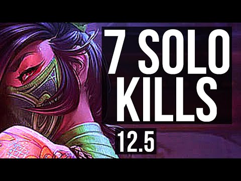 AKALI vs URGOT (TOP) | 7 solo kills, 11/2/6, 800+ games, 1.2M mastery | BR Master | 12.5