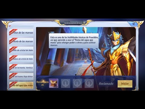 Saint seiya awakening entrenamiento de Poseidón reino del agua que mana