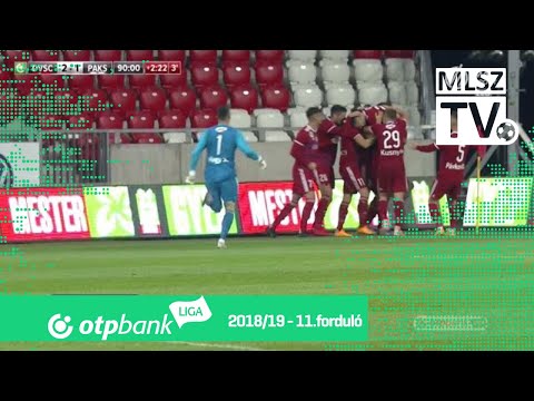 Bódi Ádám gólja a DVSC  - Paksi FC mérkőzésen
