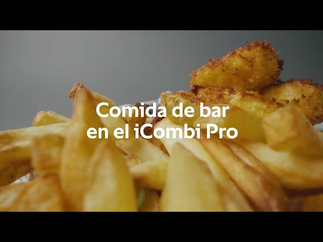 Comida de bar en el iCombi Pro.