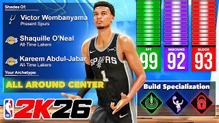 BEST ALL AROUND 7’4 CENTER BUILD in NBA 2K26 AFTER PATCH! 99 3PT, 93 BLK, 92 REB! Best Center Build!