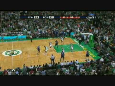 Rajon Rondo with the tough layup against the Jazz