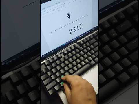 Math trick : 4 root shortcut key | #maths #root #math #computer #windows #tricks