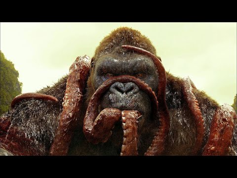 KONG vs GIANT SQUID    Fight Scene   Kong  Skull Island 2017 Movie Clip HD 1080p60