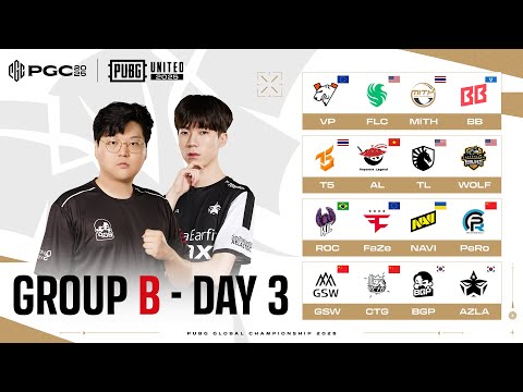 그룹 스테이지 GROUP B DAY 3 | PGC 2025 [배틀그라운드] [배그]