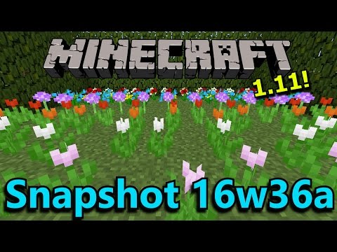 Minecraft 1.11 Snapshot 16w36a- Flower Hitboxes, Bug Fixes!