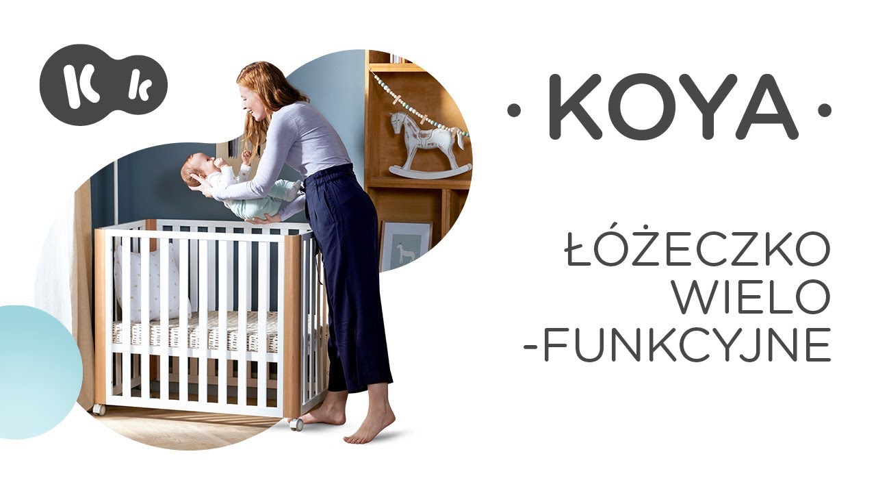 Łóżeczko 4 w 1 KOYA od Kinderkraft | dostawka | łóżeczko małe i duże | kojec
