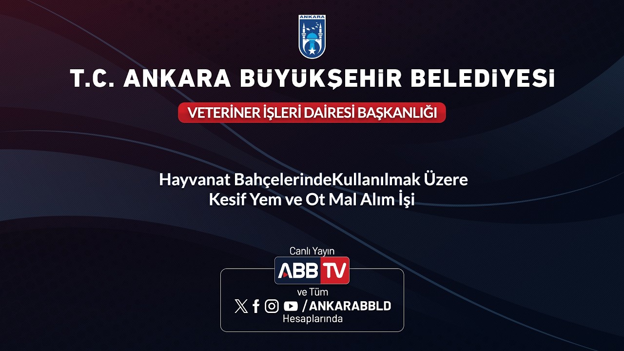 VETERİNER İŞLERİ DAİRESİ BŞK - Hayvanat Bahçelerinde Kullanılmak ÜzereKesif Yem ve Ot Mal Alım İşi