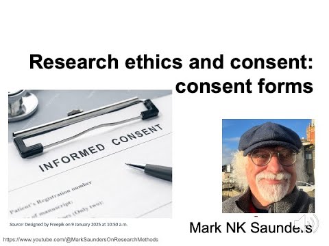 Research ethics and consent: consent forms