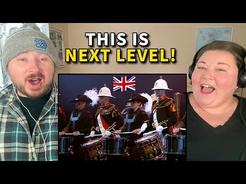 Americans React: Royal Marines Corps of Drums vs Top Secret Drum Corps