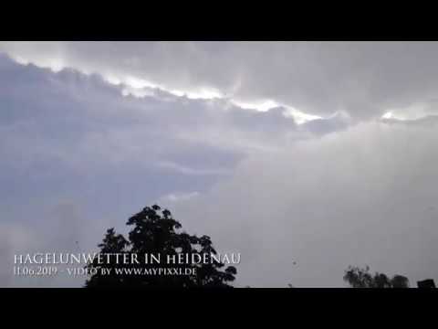 HAGELUNWETTER IN HEIDENAU 11.06.2019 - Video by www.mypixxi.de