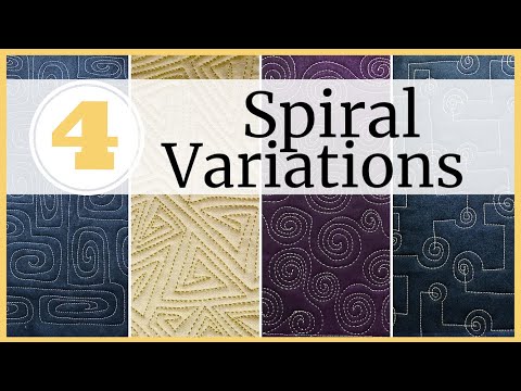 4 Free Motion Quilting Designs (Spiral Filler Patterns)
