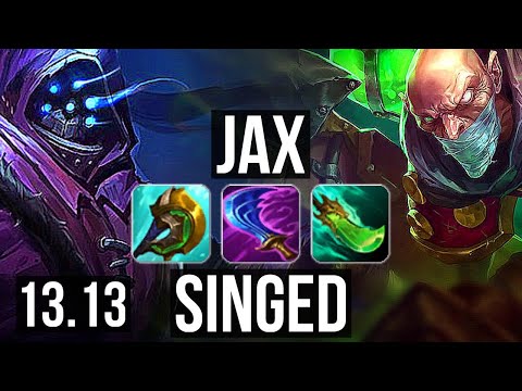 JAX vs SINGED (TOP) | 11/1/11, 69% winrate, Legendary | EUW Master | 13.13