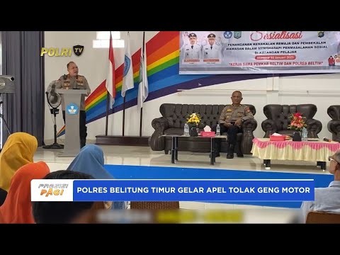 POLRES BELITUNG TIMUR GELAR APEL TOLAK GENG MOTOR