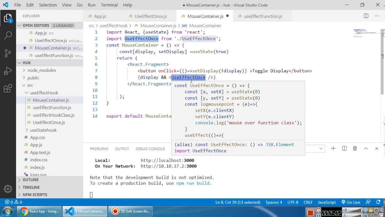 3. React hooks - useEffect part 4