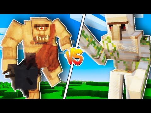 CYCLOPSTEK VS MUTANT IRON GOLEM | Minecraft MOB BATTLE | CYCLOPSTEK VS MUTANT CREATURES