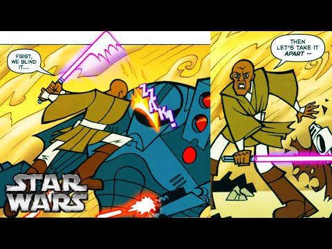 The Time Mace Windu Calmly SHREDDED a B3 ULTRA BATTLE DROID To Pieces - (with Saesee Tiin)