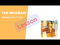 How To Play Tim McGraw Highway Don T Care