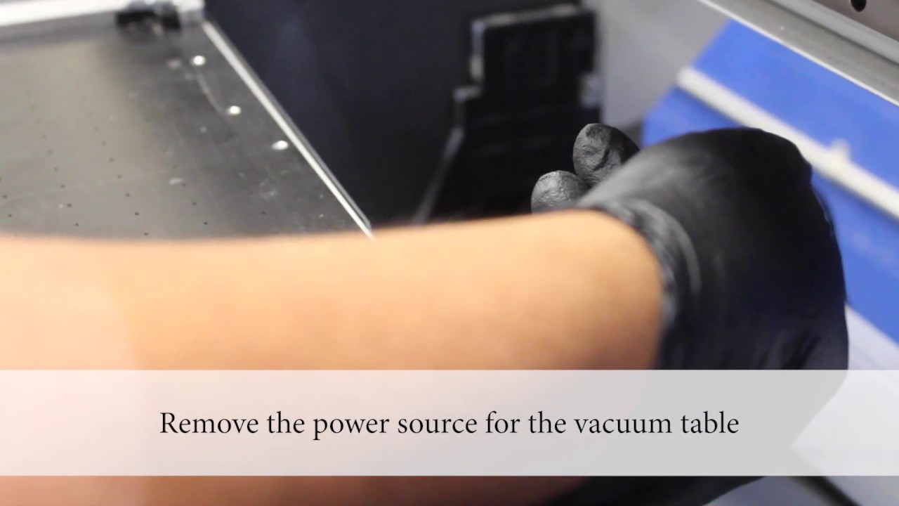 Old Model Mimaki – Removing Print Table