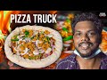 Roadside wood fire pizza truck 🥵😱 street food chennai || #Foodozers