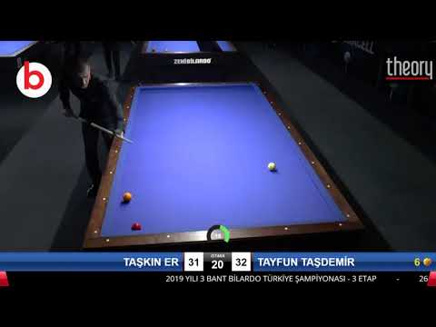 TAŞKIN ER & TAYFUN TAŞDEMİR Bilardo Maçı - 2019 TÜRKİYE ŞAMPİYONASI 3.ETAP-FİNAL 1/16