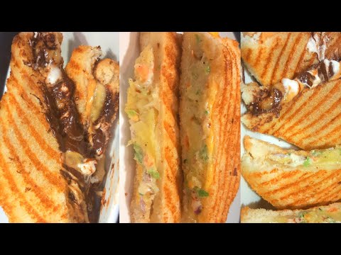 Peanut Butter Banana Sandwich and Veggie Cheese Sandwich Telugu