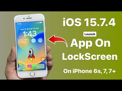 iOS 15.7.4 - Launch iPhone Apps from Lockscreen on iPhone 6s, 7, 7+