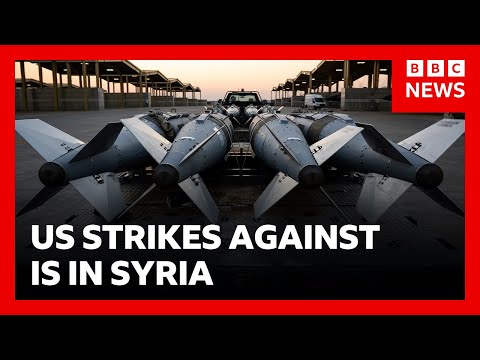 Video | US carries out 'massive' strike against IS in Syria | BBC News