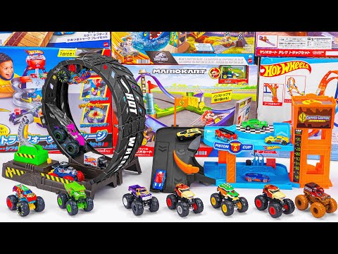 Hot Wheels Collection Unboxing Review ASMR | Hot Wheels Monster Trucks Epic Loop Challenge Playset