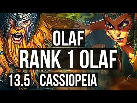 OLAF vs CASSIOPEIA (MID) | Rank 1 Olaf, Rank 8, 67% winrate, 6/2/5 | TR Challenger | 13.5