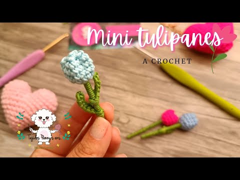 Mini tulipanes a crochet🌷 | Flores a crochet | Tejidos Penny's ens.