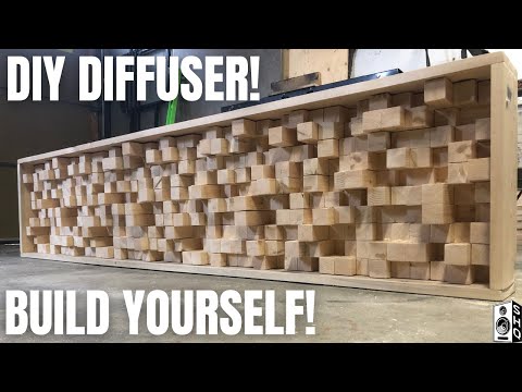 HOW TO BUILD AN ACOUSTIC SOUND DIFFUSER! DIY PRO!