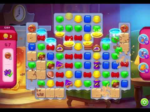 HomeScapes Level 1289 no boosters (18 moves)