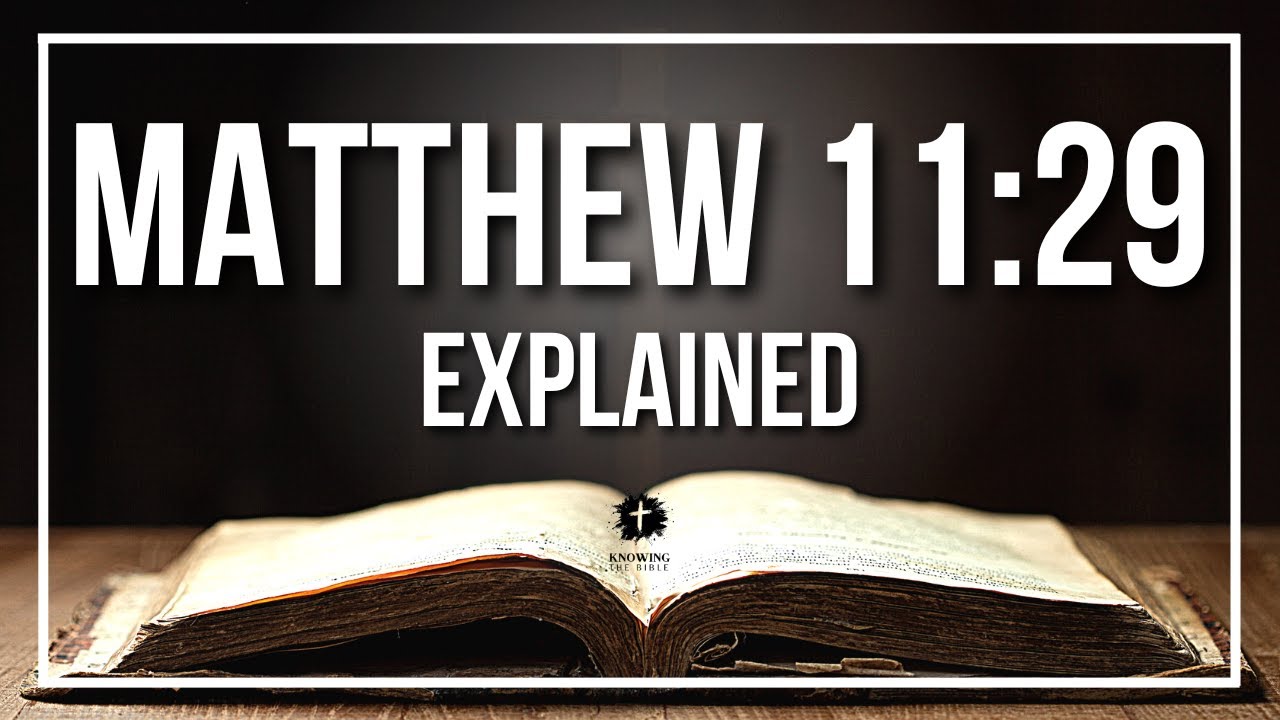 MATTHEW 11:29 Explained - What Does The Bible Verse MATTHEW 11:29 [KJV] REALLY Mean?