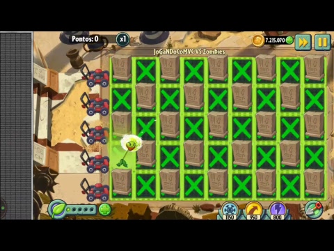 Cleópatra zumbi nivel 10 vs todas as plantas