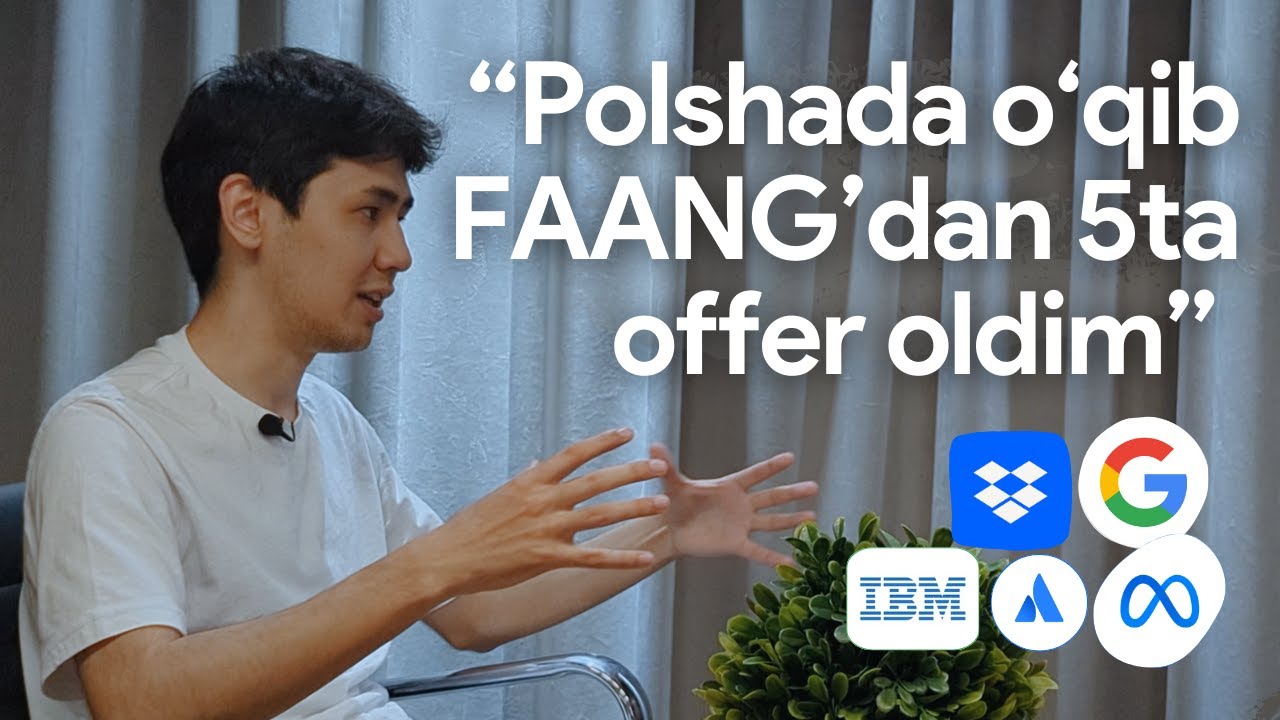 Thumbnail for Podcast: FAANG, Computer Science, Chet elda ta'lim, Tajriba to'plash va Suniy intelekt