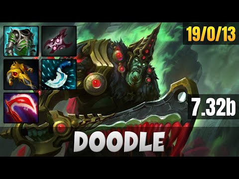 DOODLE Wraith King TOP LANE Gameplay WITH 19 KILLS | Dota 2 Full Game