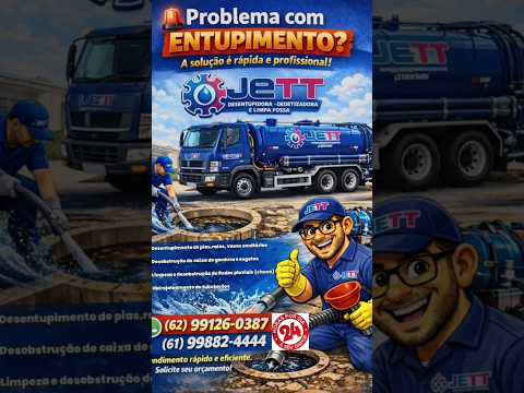 Jett Desentupidora, Dedetizadora e Limpa Fossa Itaberai Goiás #desentupimentos #desentupidora