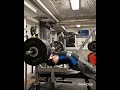 Heavy Chest Day - Bench Press 180kg 1 reps for 5 sets with close grip - legs up