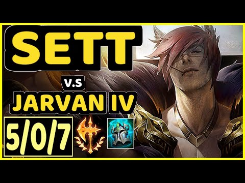 LAMABEAR (SETT) vs JARVAN IV - 5/0/7 KDA JUNGLE CHALLENGER GAMEPLAY - EUW