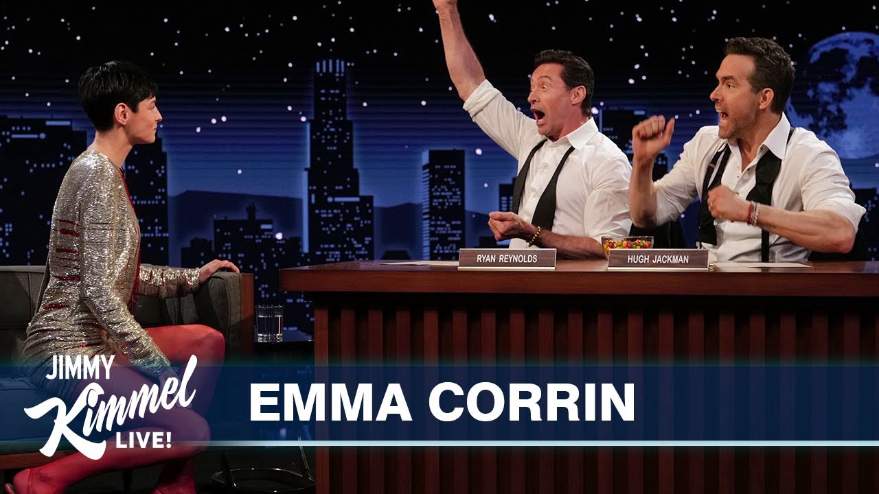 Guest Hosts Ryan Reynolds & Hugh Jackman Interview Emma Corrin