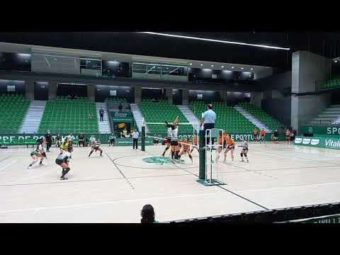 Ponto final do 1º set - Sporting CP vs Castêlo da Maia