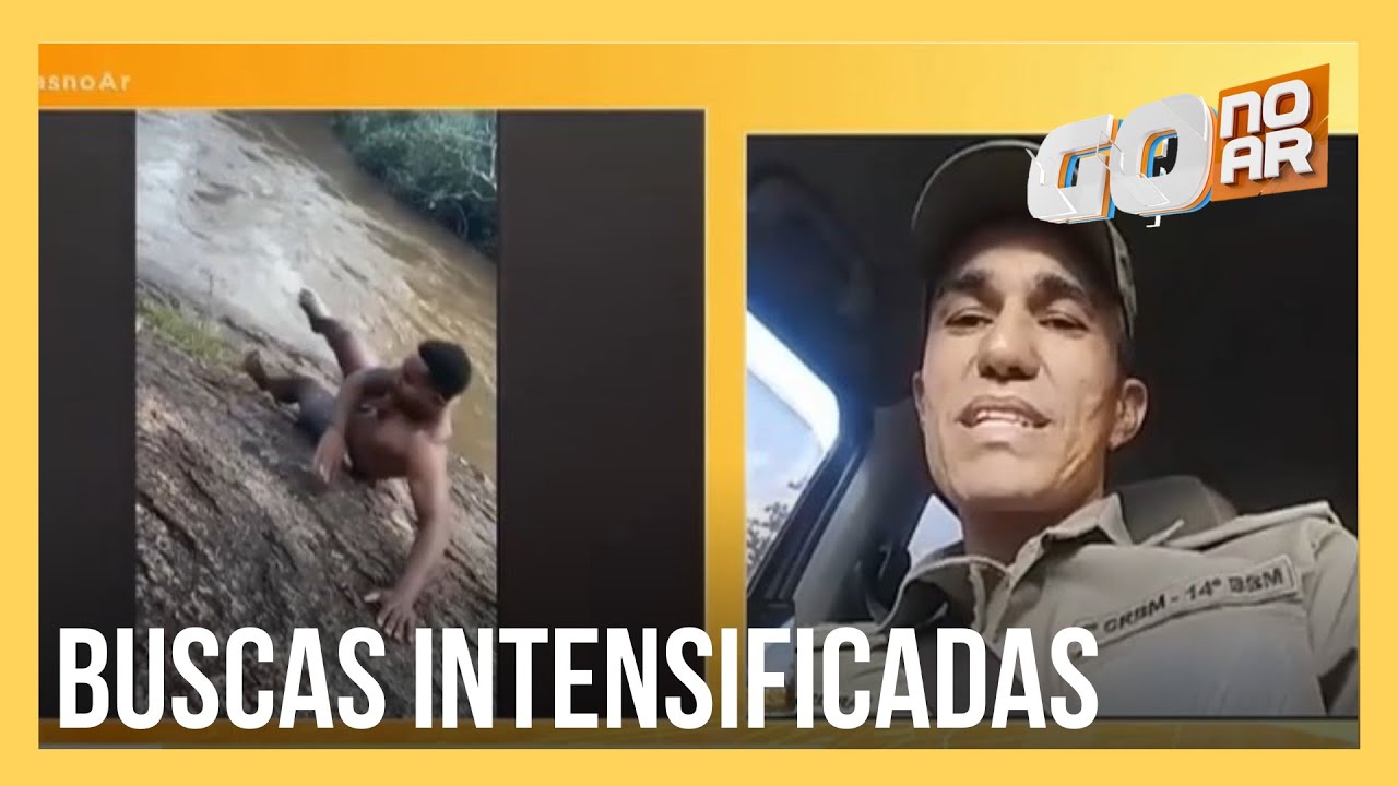 Bombeiros seguem buscas por homem desaparecido no Rio Caldas, em Bonfinópolis (GO)