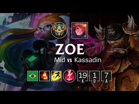 Zoe Mid vs Kassadin - BR Challenger Patch 8.24