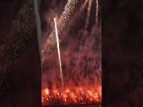 "Independiente Rivadavia fans celebrating their cup victory" Barra: Los Caudillos del Parque &bull; Club: Independiente Rivadavia