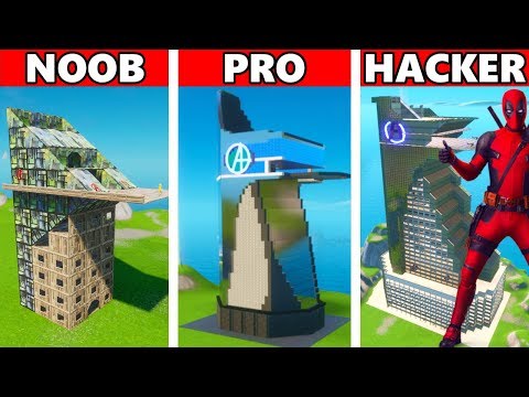 NOOB vs PRO vs HACKER - Avengers Tower Challenge FORTNITE