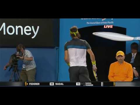 Australian Open 2009 - Nadal vs Federer 3 - Set 1 2-4 F SvF 30-15
